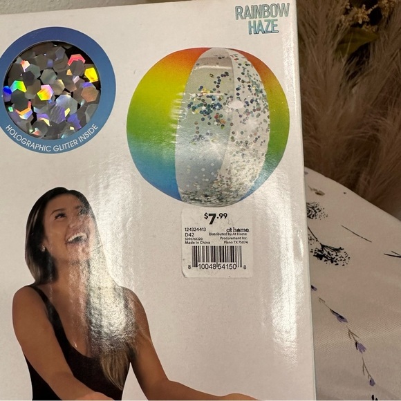 Pool Candy Holographic Inflatable Jumbo Beach Ball Color Changing 13.75" NIB NWT - Picture 5 of 8